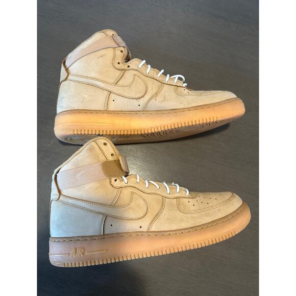2017 Nike Air Force 1 High Flax 882096-200 Athletic Sneakers Sz Mens 11.5 main image 7